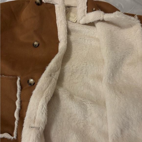 Women’s Brown Shearling Coat - Picture 2 of 2